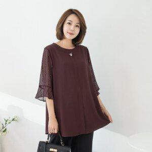 엄마옷 마담4060 블라우스펄샤이닝-ZBL2403006-