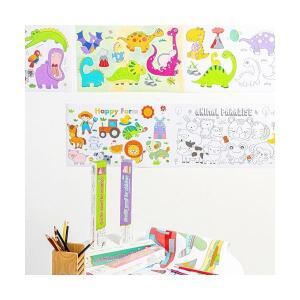 벽롤컬러링 컬러드로잉북 스티커컬러링북 공주도안 공룡도안 롤페이퍼