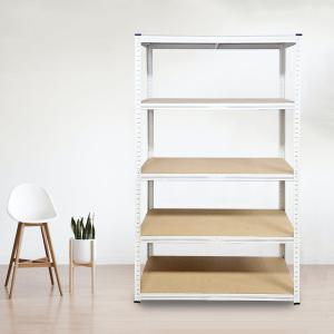 무볼트 앵글선반 FRCW5-10418 화이트 5단 철제 조립식 경량랙 베란다 펜트리 진열 1000x400x1800