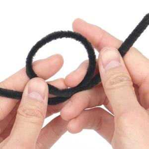 검정색철사모루 토끼 판다 곰인형 검은색공예용모루 블랙 30cm 100개입