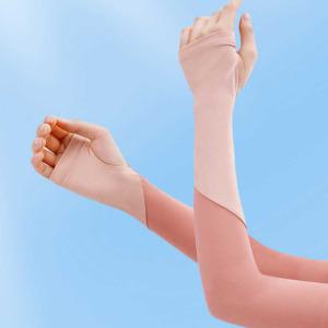 여성용 프리미엄 투톤 손등 커버 일체형 쿨토시 손등 팔 햇빛 가리개 쿨 팔토시