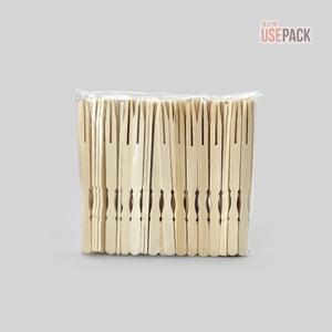 두발포크 100개 이쑤시개 나무꼬지 대나무꼬지