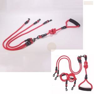 강아지 3마리 로프 리드줄 산책줄 목줄 세마리 애견줄 산책끈 손잡이 개줄