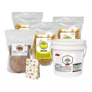 카라멜 팝콘 만들기 재료 100인분 세트 (팝콘옥수수+오일+팝믹스카라멜+봉투)