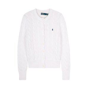 [폴로]랄프로렌 여성 케이블 화이트 가디건 211891643 001