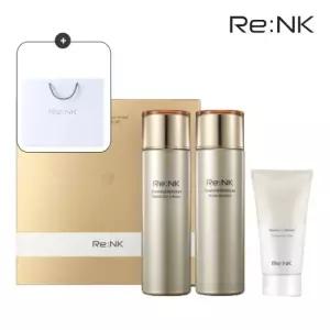 [선물세트][리엔케이] 주름개선 에센셜 모이스처 리바이탈 스킨케어 세트(스킨+에멀젼+클렌징폼)+쇼핑백