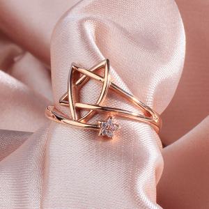 14K 18K 반지 별 포인트 볼드 데일리 여자 애끼 우정 링 생일 선물