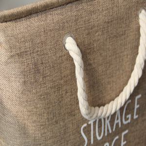 패브릭 린넨 대형 수납 바구니 장난감 이불 옷 정리 2개