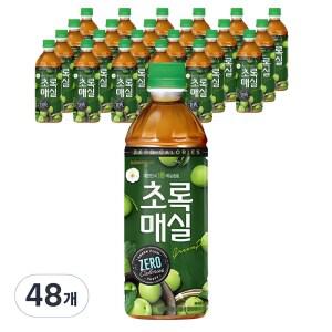 초록매실 제로 간식 음료 500ml 48개