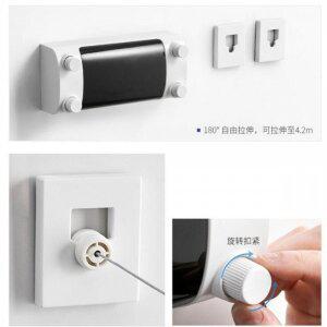 [제이큐]벽부착 길이조절 스텔스 빨래줄