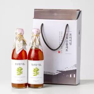 [전라도 청년] 저온압착 100% 청년 참기름350mlx2 선물세트
