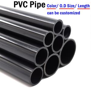 흑관파이프 블랙 PVC 파이프 온실 수경 재배 프레임 튜브 워터 홈 슈 랙 피팅 50cm 긴 OD 20 50mm 2 개