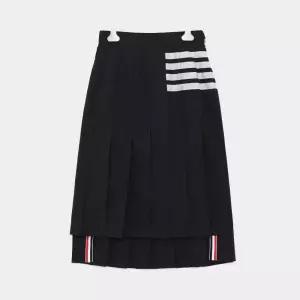 드롭백 플레인 울 플리츠 롱 여성 스커트 FGC400V 06146 415