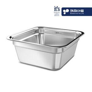 키친아트 스텐 정사각 설거지통 8리터 믹싱볼 채반