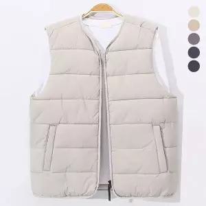 [후앙스]소프트 나일론 U넥 경량 패딩 조끼 PWPV8350