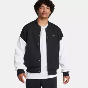 [언더아머 본사]남성 UA 아이콘 헤비웨이트 플리스 오버사이즈 봄버 재킷1387887-001