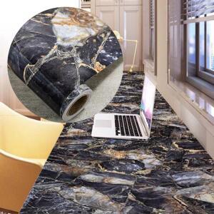 인테리어 벽지 거실 셀프 포인트 도배주방 대리석 리노베이션 벽지 필름, 내화 방수 붙이는 접착식 풀바른