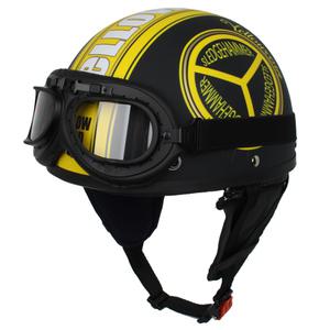 옐로우콘 무광 오토바이헬멧 클래식 경량 바이크 반모 헬멧 가벼운 스쿠터 하이바