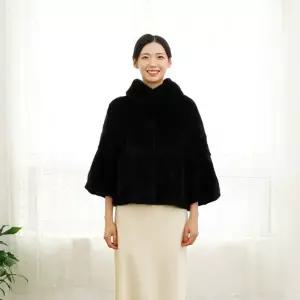 우진모피(WJ) 코펜하겐퍼 휘메일 반후드 나그랑 밍크코트 WJN24BL70 국내생산 본사직영