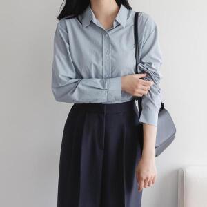 [기타]여자 데일리 출근룩 기본 컬러 긴팔 셔츠 남방