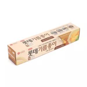 롯데 이라이프 무코팅 기름종이 롤형(25cm x 10M)/기름먹는종이/요리용기름종이/조리용기름종이