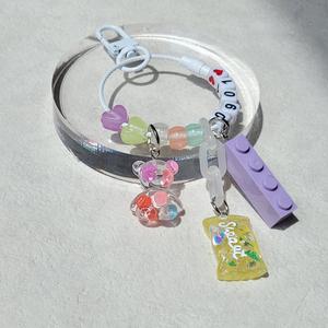 캔디베어 투명 블럭 이니셜 키링 만들기 세트 단체 체험 만들기 수업 재료