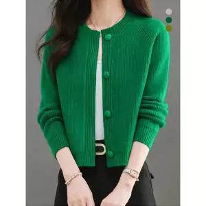 [하프클럽/비바로그]파크 버튼 숏 니트 가디건