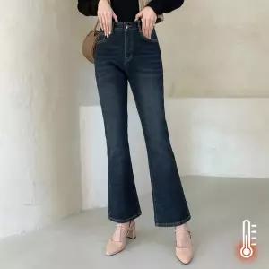 [진마니아][진마니아] 윈터블루 히든밴딩 본딩기모 부츠컷 데님 팬츠