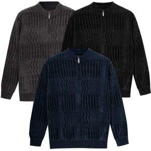 [디바옴므]겨울 기모안감 라운드 니트 반집업 티셔츠 골프 폴라