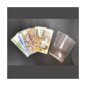 지폐 수집 보관 투명 비닐 봉투 OPP 돈봉투 파우치 100P 파티 돈케익 용돈 비닐