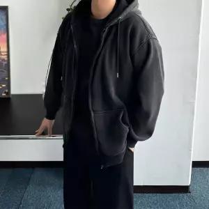 [노멀쉐이크][당일출고] 발열 융기모 두꺼운 헤비웨이트900g 오버핏 빈티지 피그먼트 후드집업