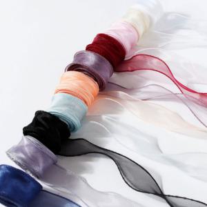 부드러운 쉬폰 포장 리본끈 4cmX9M 10컬러 선물 포장 재료