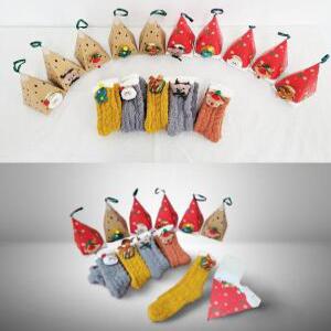 [싸더라] 삼각선물상자 수면양말 크리스마스 산타크로스 선물셋트 박스포장 선물용케