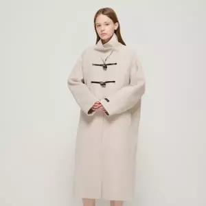 [로아드로아]핸디 프리미엄 더플 울 롱코트 (크림)