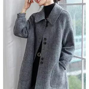 [하프클럽/패션]아웃빅포켓 투투버튼 싱글 모직코트 24F07720