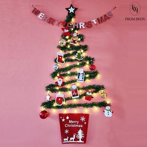 벽에 붙이는 트리 풀 세트 모루 앵두 전구 크리스마스 홈 파티 소품