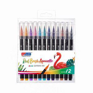 [카카오프렌즈]스카이글로리 컬러브러쉬펜 12색 세트