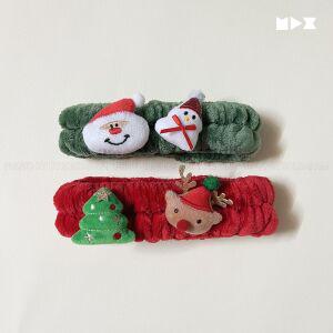 크리스마스 산타 루돌프 세안밴드 극세사 샤워 세면 세수 목욕 우정템 커플템 부드러운 파자마파티