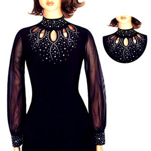 국산 홀넥 TOP 댄스복상의 에어로빅복 라인 밸리 스포츠 댄스복 행사복 무대복 공연복 상의 댄스티