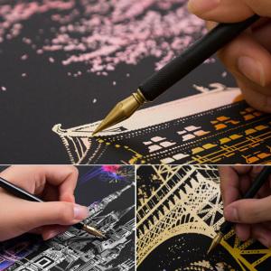 1) 컬러링북 고급펜 스크래치북 도안 어른색칠공부 맵 페이퍼