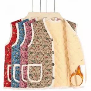 초저렴 고급진 할머니조끼 빈티지 융털조끼 겨울조끼 베스트 김장조끼 꽃무늬조끼 누빔 따시따시 발열