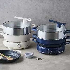 베스트하임 멀티 쿠커 대용량 전기 분리형 만능 스텐 전골 냄비 찜기