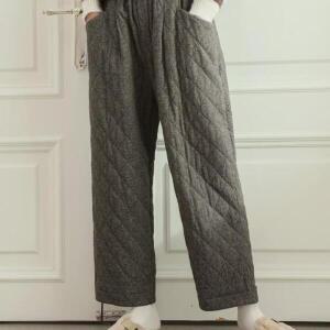 /신상오픈런 항아리 깔깔이 퀼팅팬츠 와이드 여성 겨울