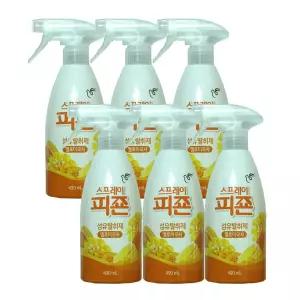 피죤 섬유탈취제 스프레이 옐로미모사 490ml 6개