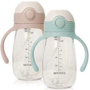마더케이 허그 추 빨대컵 300ml_핑크베이지+민트 1세트