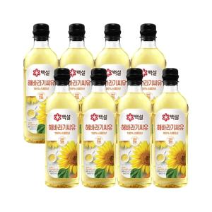 백설 해바라기씨유 900ml x8개