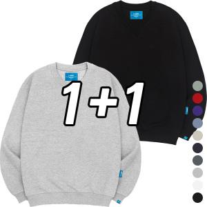 엘라모 기모M 무지 맨투맨 2종세트 남녀공용 빅사이즈 4XL까지