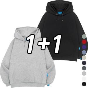 엘라모 기모H 무지 후드티 2종세트 남녀공용 빅사이즈 4XL까지