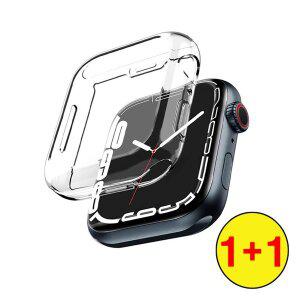 2매 애플워치10 9 8 7 울트라 2 1 49 46 45 42 41 mm 투명 슬림 젤리 풀커버형