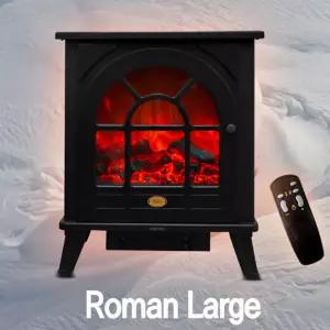 전기벽난로 로망 줄리엣(대형)+3색조명 실내 소형 벽난로 히터 가정용 전기온풍기 아파트 불멍 인테리어 LED 불멍무드등 실내히터 패치카